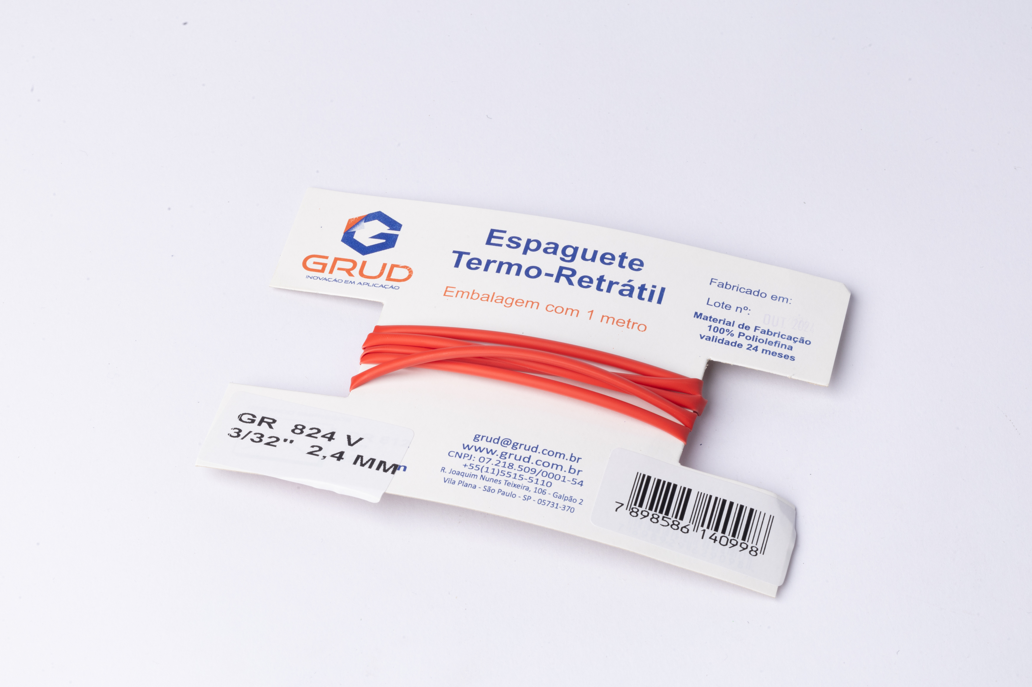 Espaguete Termo-Retrátil Vermelho